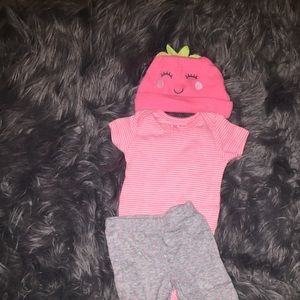 Infants strawberry outfit